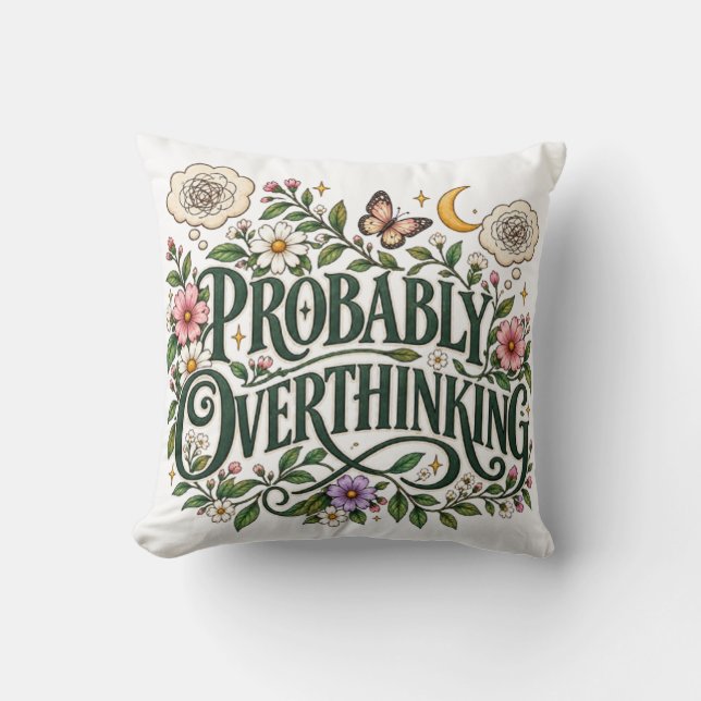 Coussin Probablement une esthétique botanique florale exag (Recto)