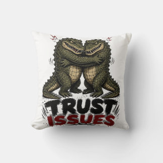 Coussin Problèmes de Confiance Illustration de Crocodile G