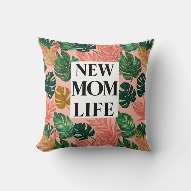 Coussin Procreate Mama Fleur sauvage Gold Est. 2024 (Recto)