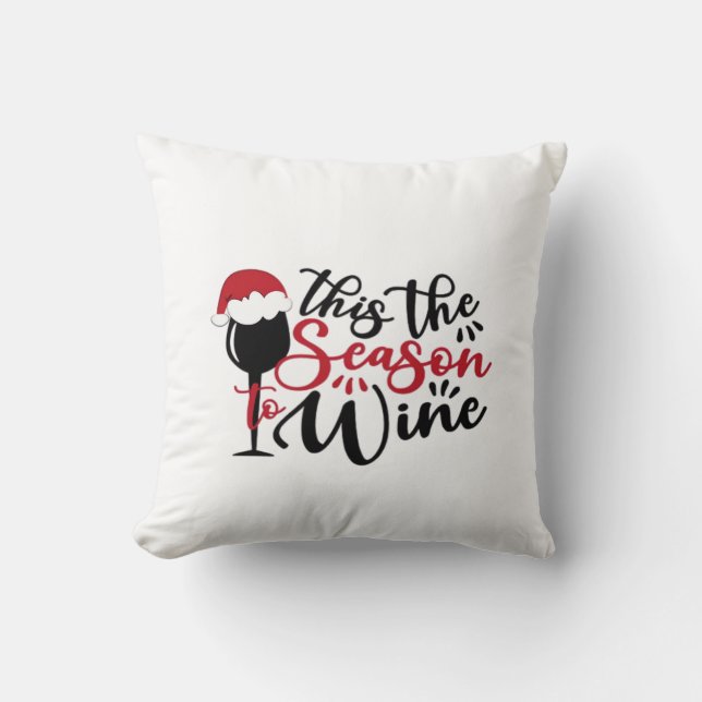 Coussin Produits Abstraits de Lignes de Noël (Recto)