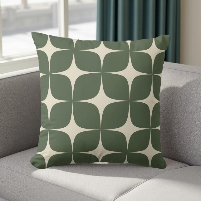 Coussin Proep Green Mid Century moderne géométrique Vintag (Créateur téléchargé)