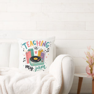 Coussin Prof Enseignement Rétro Est Mon Jam Disque Vinyle