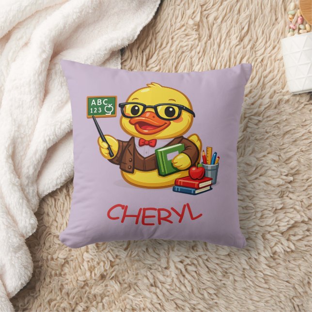 Coussin Professeur Canard en Caoutchouc (Couverture)