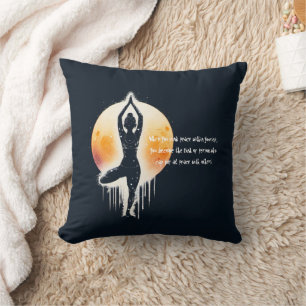 Coussin Professeur de méditation de yoga Arbre Pose Pleine