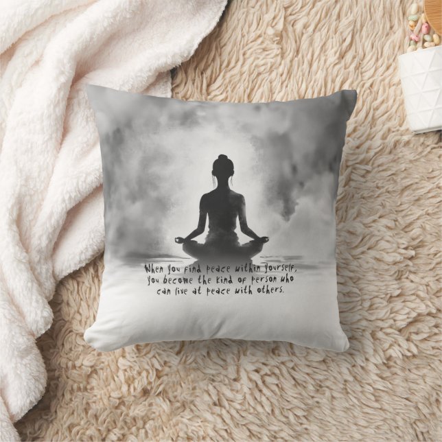 Coussin Professeur de méditation de yoga Pose du lotus Pei (Couverture)