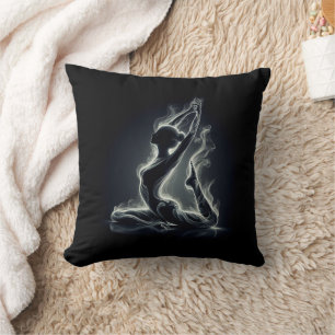 Coussin Professeur de Yoga Reiki Pose du roi pigeon sur un