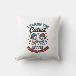 Coussin Professeur Mignon Firecracker Vintage Quatre Juill