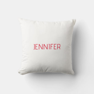 Coussin Professionnel minimaliste moderne nom blanc rouge