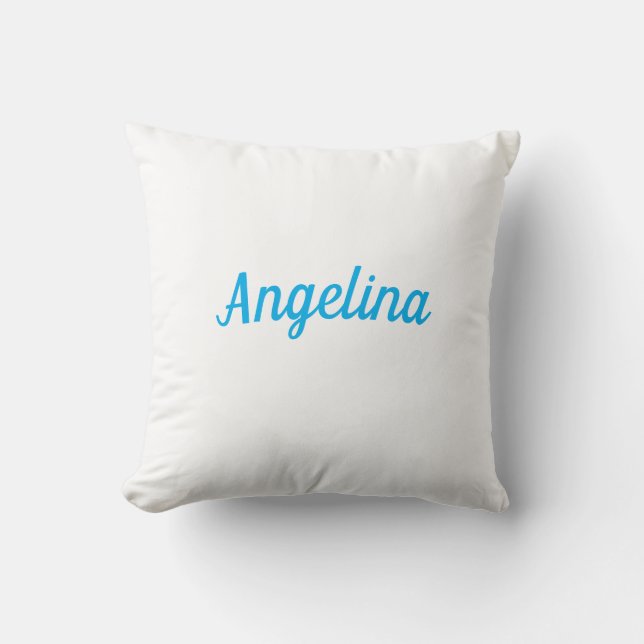 Coussin Professionnel Simple Élégant Moderne Bleu Votre No (Recto)