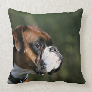 Coussin Profil de côté de chien de boxeur