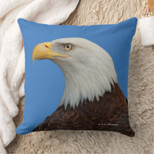 Coussin Profil d'un aigle à tête blanche adulte