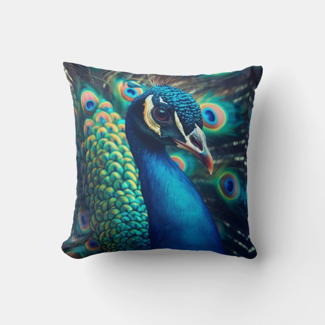 Coussin Profil Peacock (Recto)