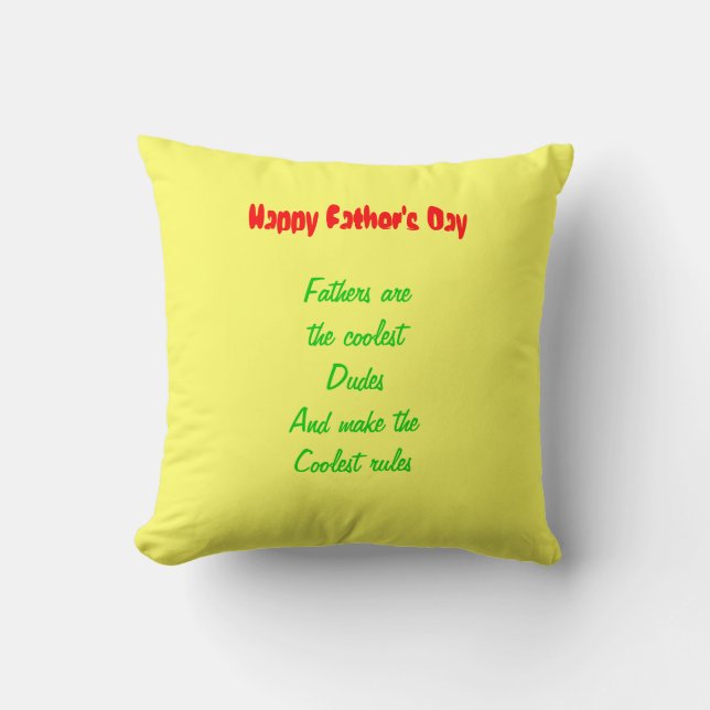 Coussin Profitez de votre Fête des pères de jour (Recto)