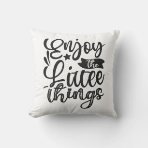 Coussin Profitez des petites choses Black & White Throw Pi