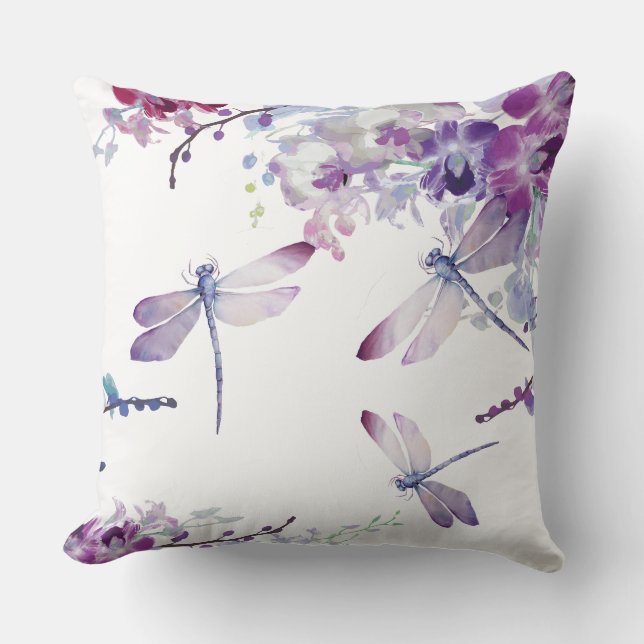 Coussin Programme de funérailles pour colibri aux orchidée (Recto)