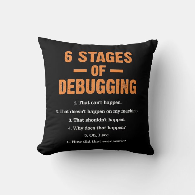 Coussin Programmeur informatique de codage des bogues de d (Recto)