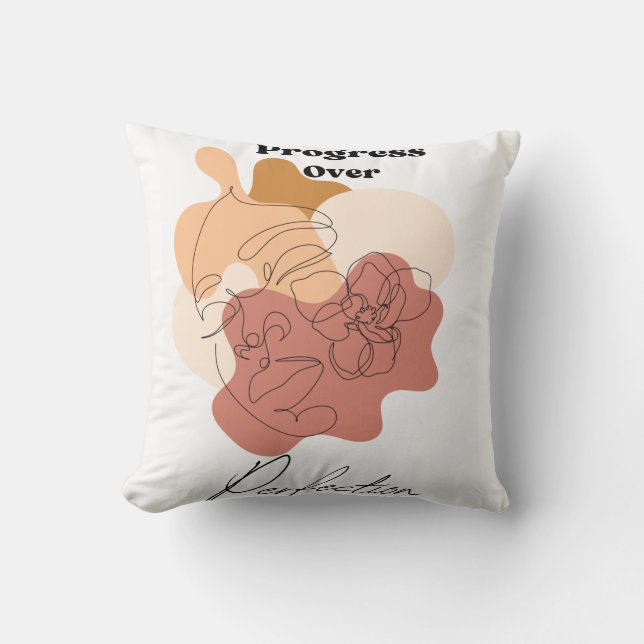 Coussin Progrès sur la perfection (Recto)