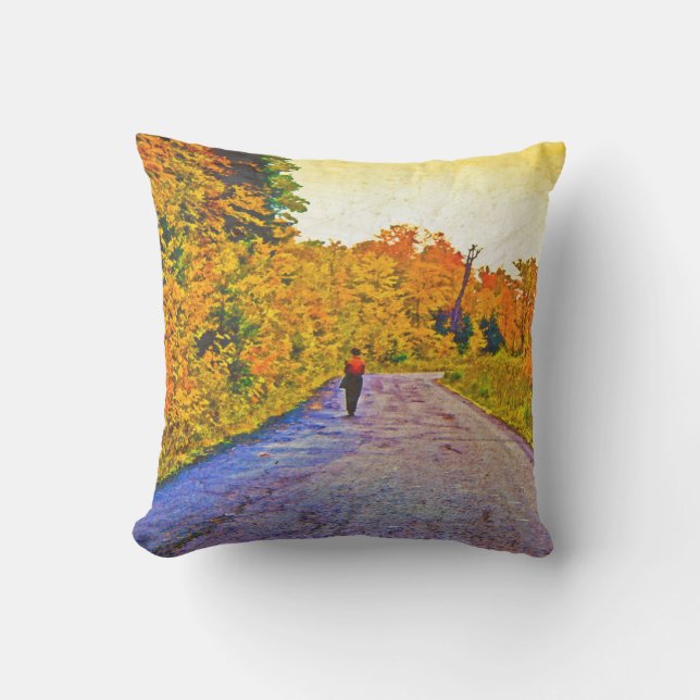 Coussin Promenade d'automne (Recto)