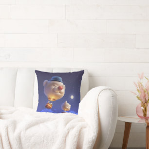 Coussin Promenade en Montgolfière Enchantée : Bichon Souri