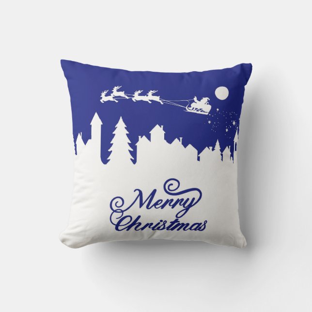 Coussin Promenade en traîneau de Noël (Recto)