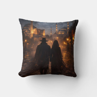 Coussin Promenade nocturne romantique à Sainte-Sophie et à