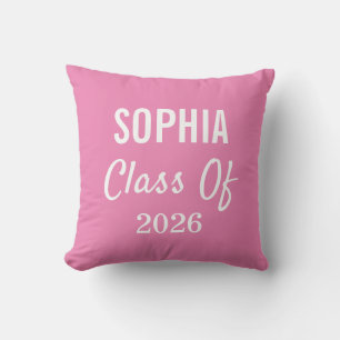 Coussin Promotion 2026 Typographie Moderne Rose