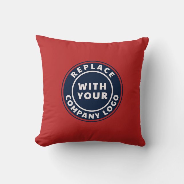 Coussin Promotional Business Logo Red Corporate Custom (Recto)