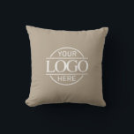 Coussin Promotional Taupe Corporate Company Business Logo<br><div class="desc">Boost your corporate image with this elegant, custom-designed promotional product, crafted for businesses seeking a modern, minimalist aesthetic. The striking Neutral Taupe Beige design exudes professionalism, making it perfect for corporate marketing campaigns, small business branding, and effective promotional advertising. Personalize this item with your company logo and custom text, creating...</div>