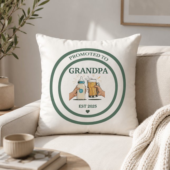 Coussin Promu Grand-Papa dès 2025  (Créateur téléchargé)