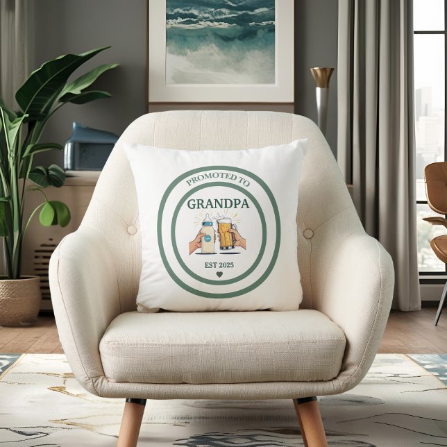 Coussin Promu Grand-Papa dès 2025  (Créateur téléchargé)