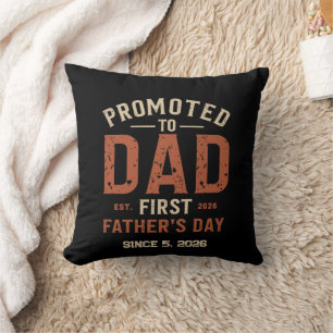 Coussin Promu Papa dès 2026 Première Fête des Pères Vintag