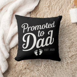 Coussin Promu Papa EST 2025 Drôle Futur Papa