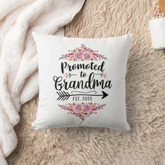 Coussin Promue Grand-mère 2025 Annonce de grossesse (Couverture)