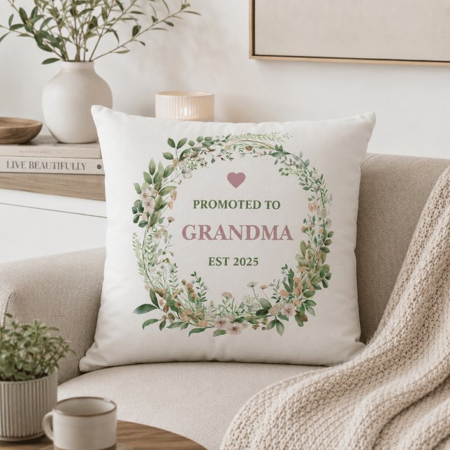 Coussin Promue grand-mère en 2025 (Créateur téléchargé)