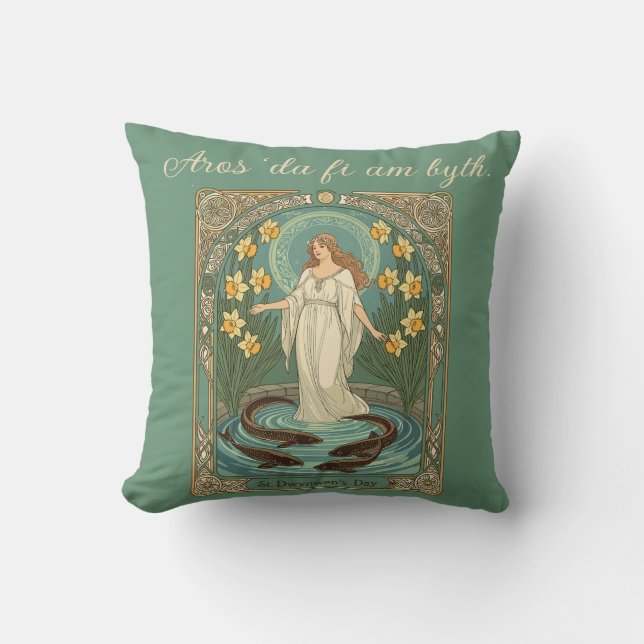 Coussin Pronostic des amours de Dwynwen Puits et Sa (Recto)