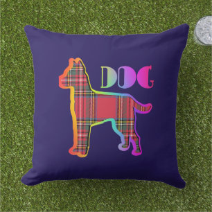 Coussin Propriétaire d'animal de compagnie bleu de chien r