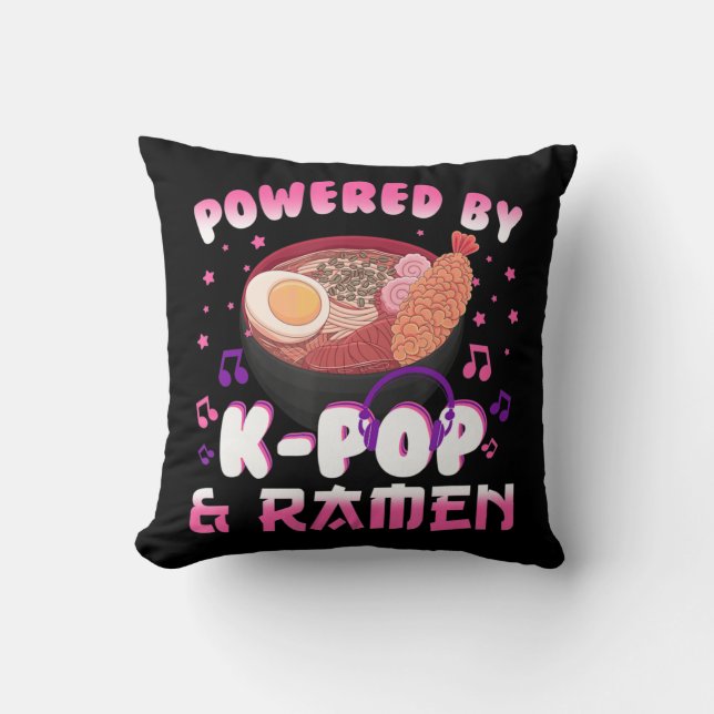 Coussin Propulsé par Kpop et Ramen Kpop Kawaii Anime Gift  (Recto)