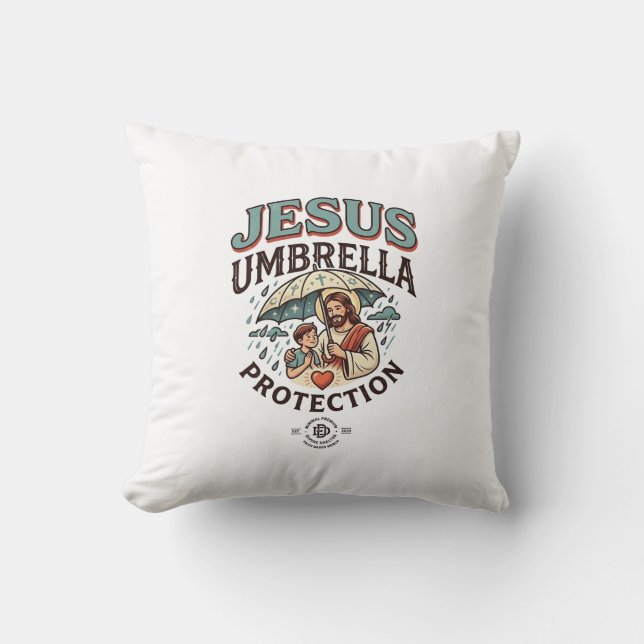 Coussin Protection de parapluie de Jésus Protection de par (Recto)