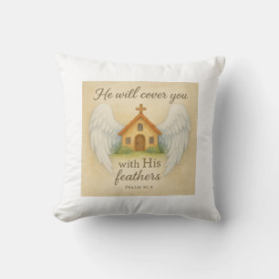 Coussin "Protégé par ses ailes"