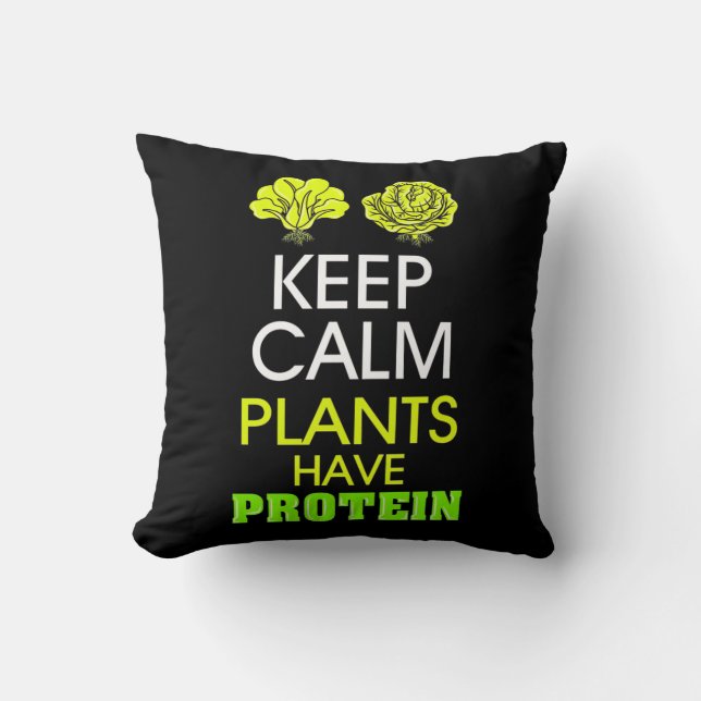 Coussin Protéine have de Keep Calm Plants (Recto)