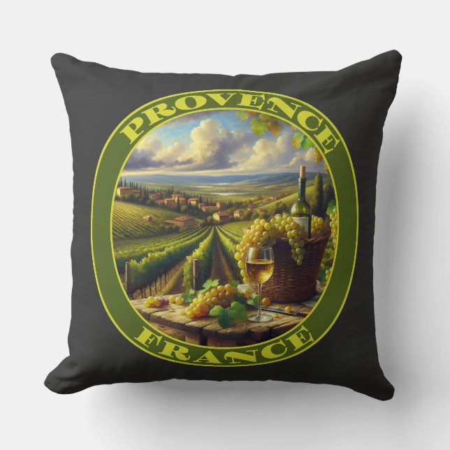Coussin Provence France Pays des Vins (Recto)