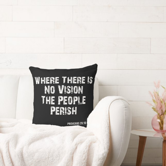 Coussin Proverbes 29:18 Bible Verse Citation du KJV (Canapé)