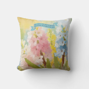Coussin Proverbes 31:20, Fleurs Hyacinth, Art de la fête d