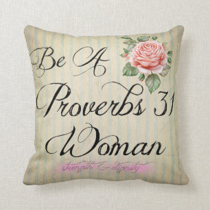 Coussin Proverbes 31 Femme