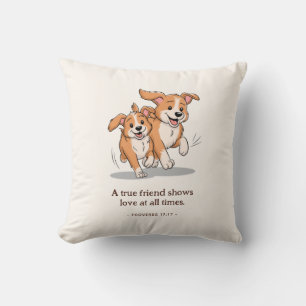 Coussin Proverbes d'appréciation de l'ami 17:17
