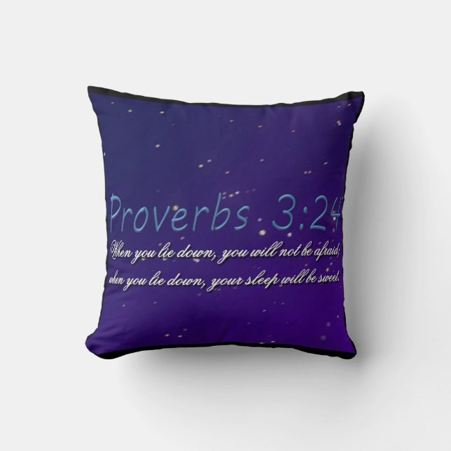 Coussin Proverbs 3:24 Pillow (Recto)