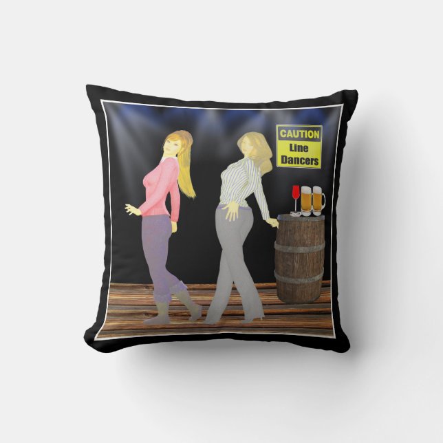 Coussin Prudence Line Dancers Women On Dance Floor (Recto)