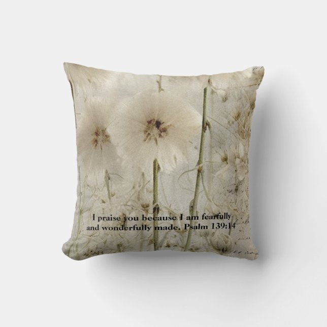 Coussin Psalm 139: 14 Throw Pillow (Recto)