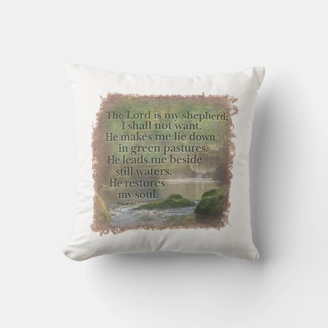 Coussin PSALM 23:1 Pillow (Recto)