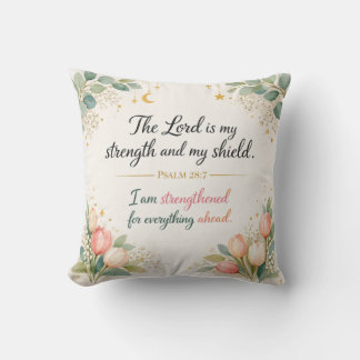 Coussin Psalm 28:7 Bible Verse, Messianic Jewish Decor